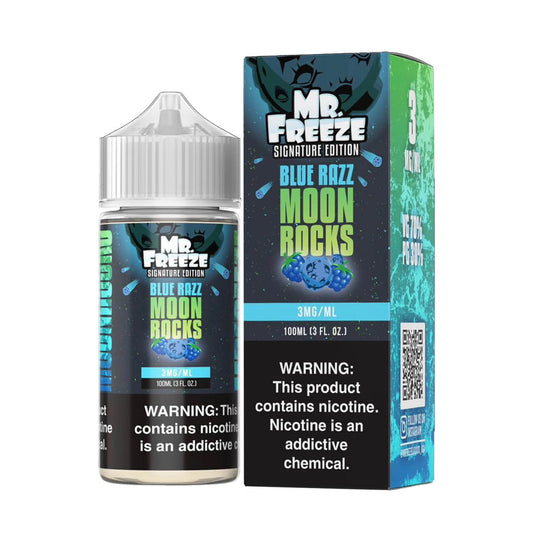 Blue Razz MoonRocks by Mr. Freeze Tobacco-Free Nicotine Series 100mL with Packaging