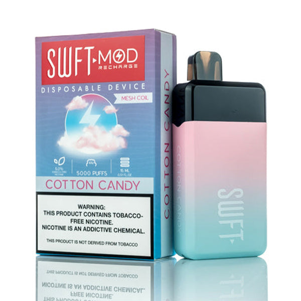 SWFT Mod Disposable | 5000 Puffs | 15mL Cotton Candy with Packaging