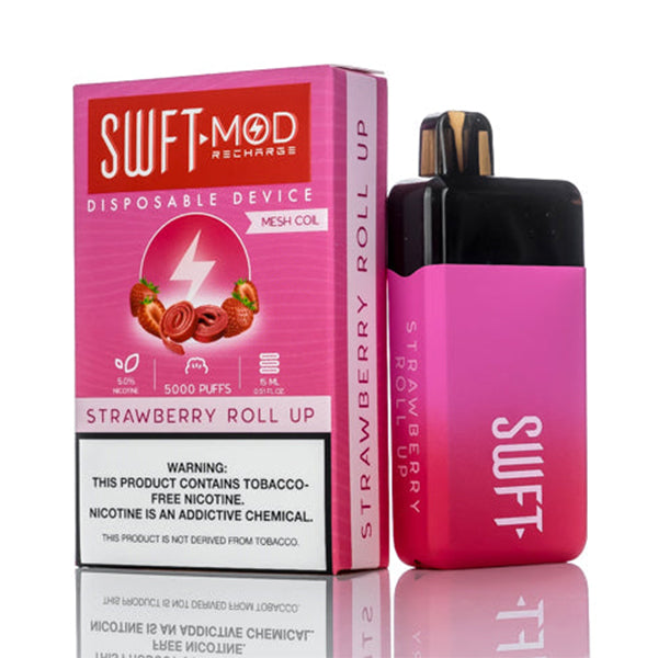 SWFT Mod Disposable | 5000 Puffs | 15mL Strawberry Roll Up with Packaging