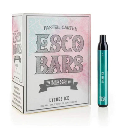 Esco Bars Mesh Disposable | 2500 Puffs | 6mL Lychee Ice with Packaging