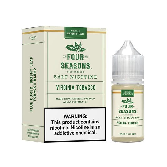 Virginia Tobacco by Four Seasons Salt Series E-Liquid 30mL (Salt Nic) with Packaging