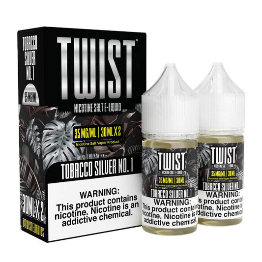 Tobacco Silver No. 1 | Twist Salts Series E-Liquid | x2-30mL Tobacco Silver No. 1 with Packaging