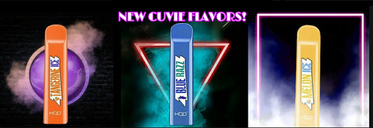 New HQD Cuvie Flavors in 2020 - Tangerine Ice, Melon Ice and Blue Razz
