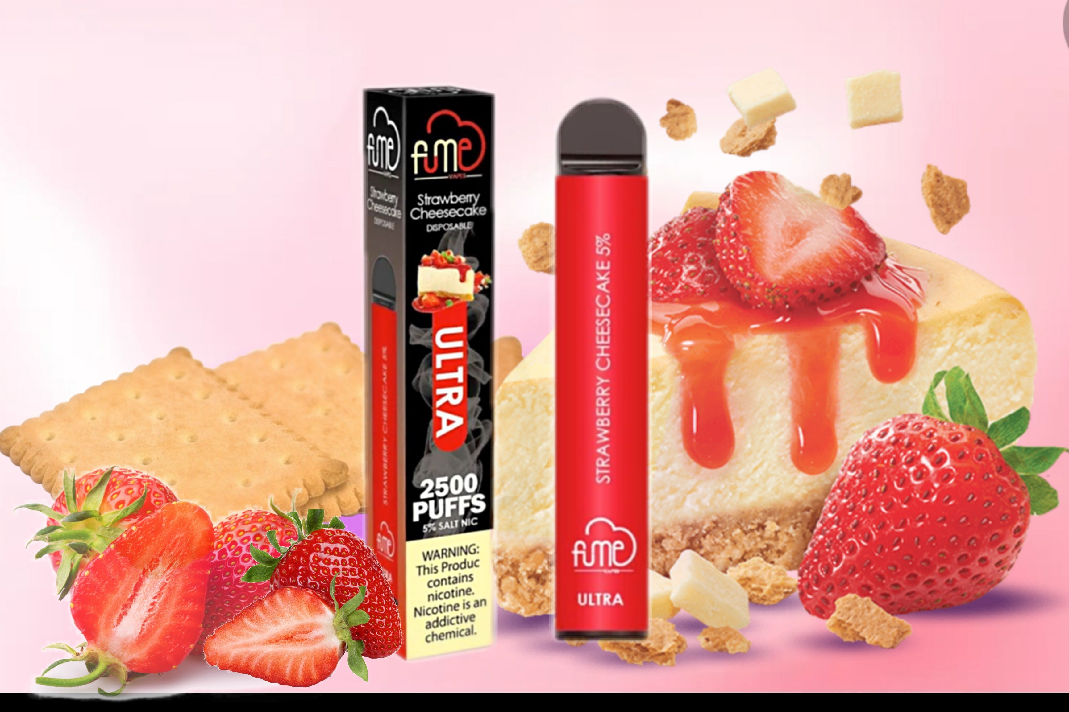 Fume Ultra Vape - Strawberry Cheesecake Flavor - July 2021 – PV Shop