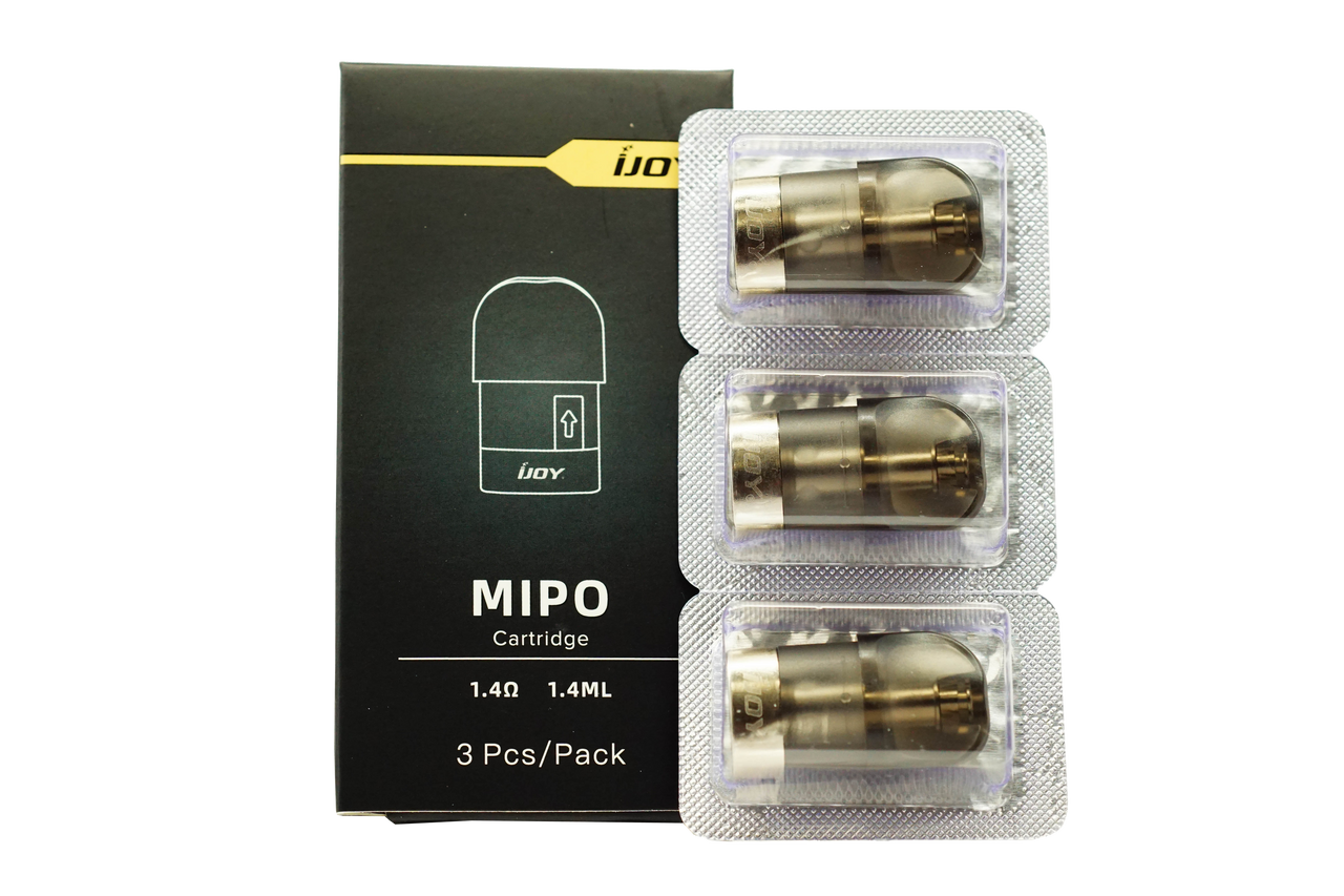 iJoy Mipo Replacement Pods (3-Pack) 1.8ohm 1.1ml with packaging