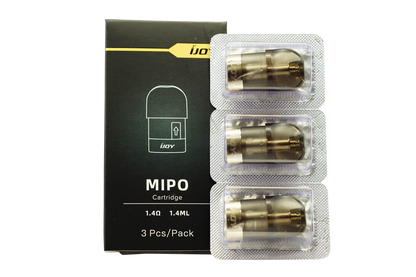 iJoy Mipo Replacement Pods (3-Pack) 1.8ohm 1.1ml with packaging