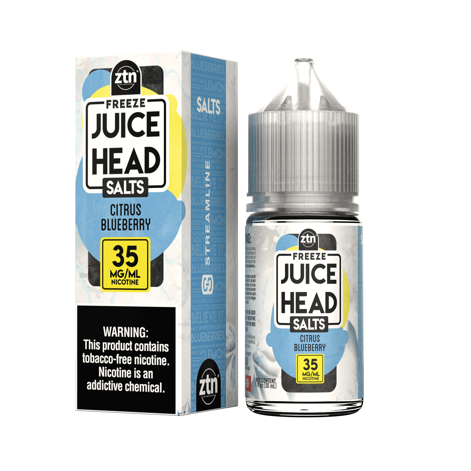 Citrus Blueberry Freeze by Juice Head Salts Series 30mL with Packaging