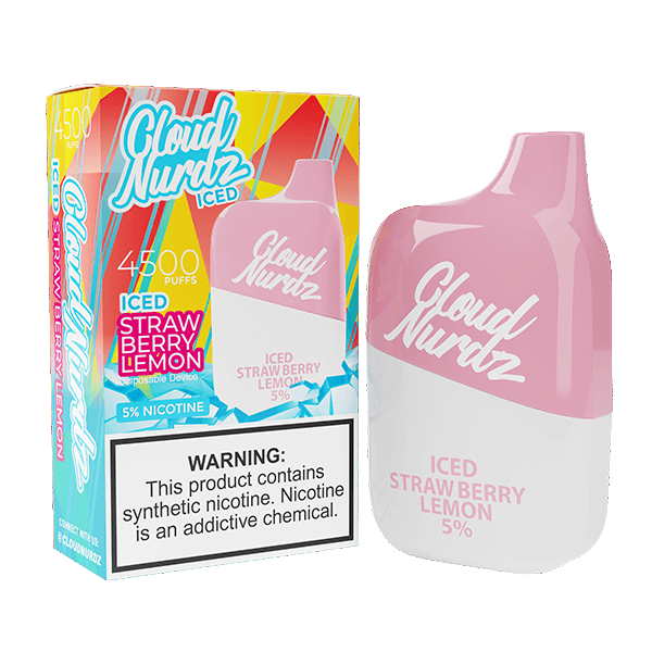 Cloud Nurdz 4500 Puffs Disposable | 12mL Iced Strawberry Lemon