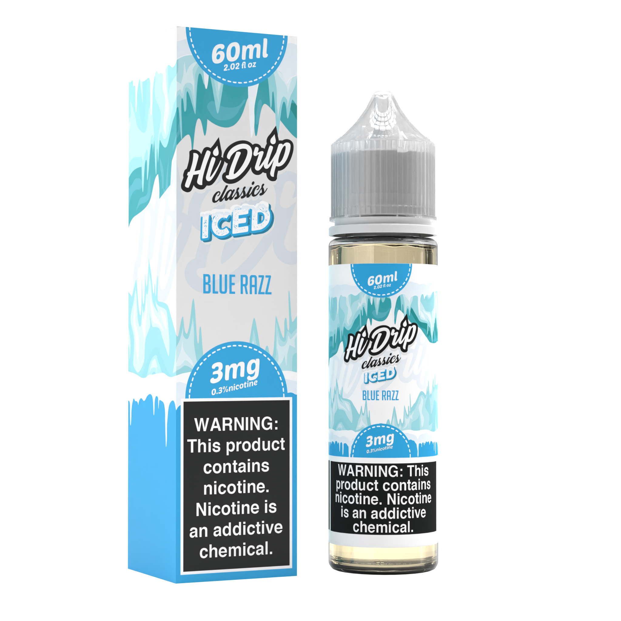 Blue Razz Iced by Hi-Drip Classics Series 60mL with Packaging