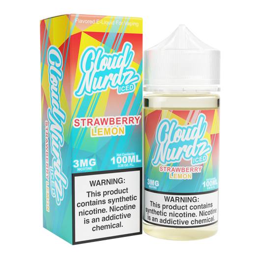 Strawberry Lemon Iced by Cloud Nurdz Series 100mL with packaging