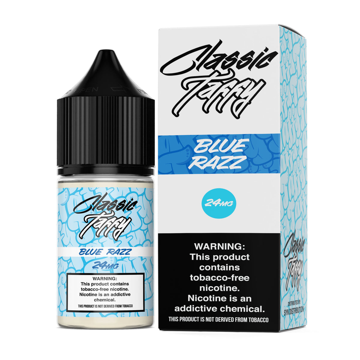 Blue Razz Taffy TF-Nic by Syn Liquids Salt Series 30mL with Packaging