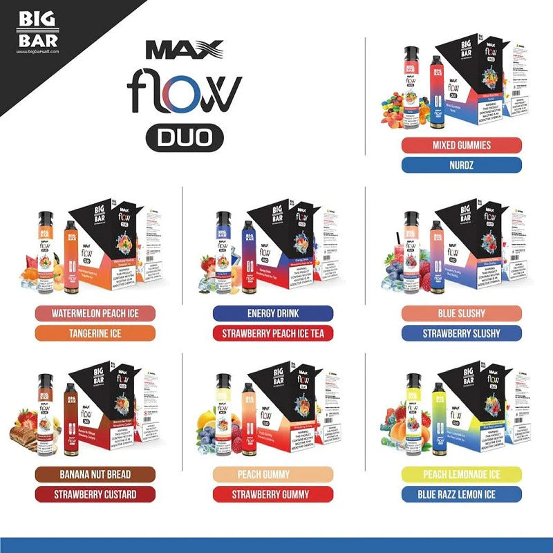 Big Bar MAX FLOW DUO Disposable | 4000 Puffs | 12mL Group Photo