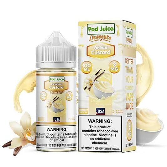 Golden Custard by Pod Juice Series 100mL with Packaging