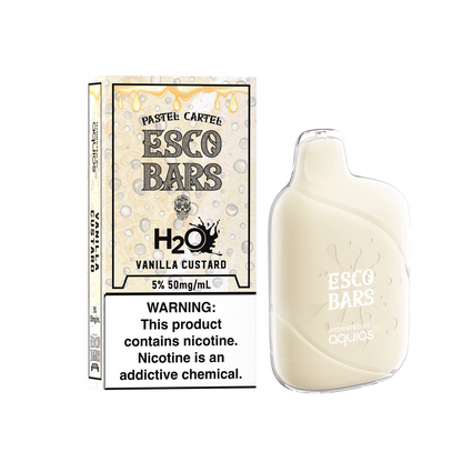 Esco Bars Aquios Mesh Disposable | 6000 Puffs | 15mL | 50mg Vanilla Custard with Packaging