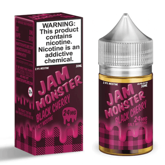 Black Cherry by Jam Monster Salts 30mL with Packaging