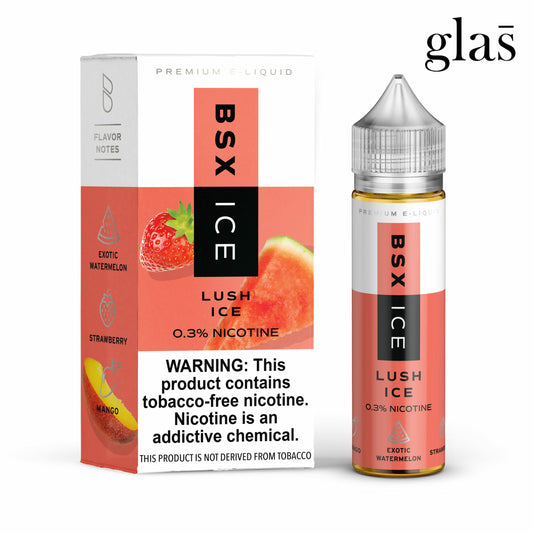 Lush Ice by GLAS BSX Tobacco-Free Nicotine Series 60mL with Packaging