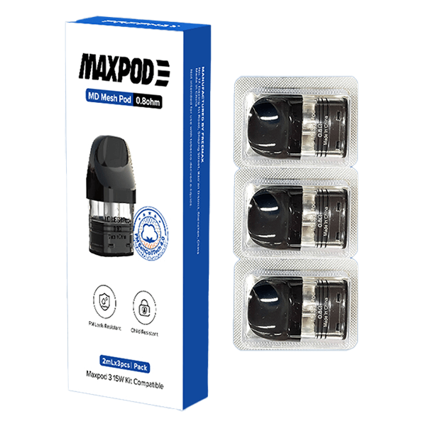 Freemax MD Mesh Replacement Pods 2mL 3-Pack 0.8ohm with packaging
