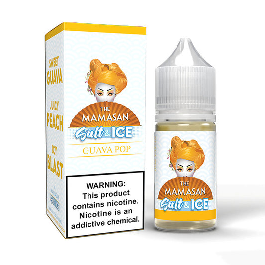 Guava Pop Ice (Guava Peach Ice) by The Mamasan Salts Series 30mL with Packaging