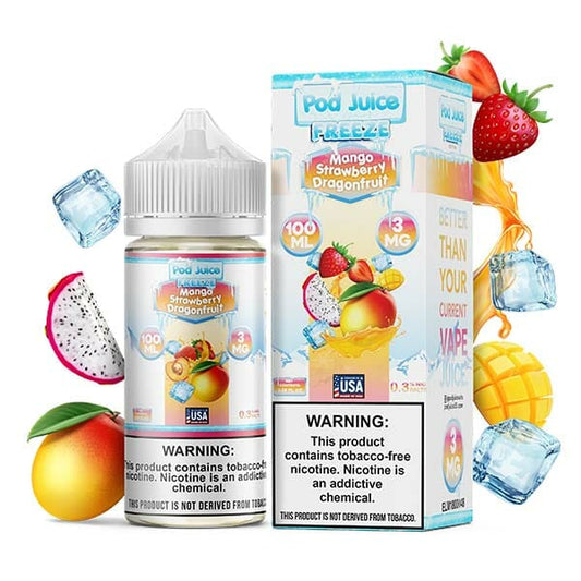 Mango Strawberry Dragonfruit Freeze by Pod Juice Series 100mL with Packaging