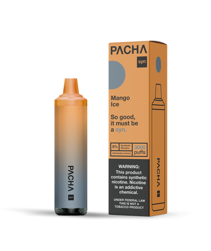 Pachamama Syn Disposable | 3000 Puffs | 8mL Mango Ice with Packaging