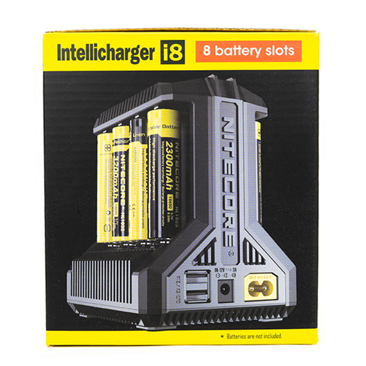 Nitecore I8 Charger - 8 Bay IMR Li-ion Battery Charger packaging only