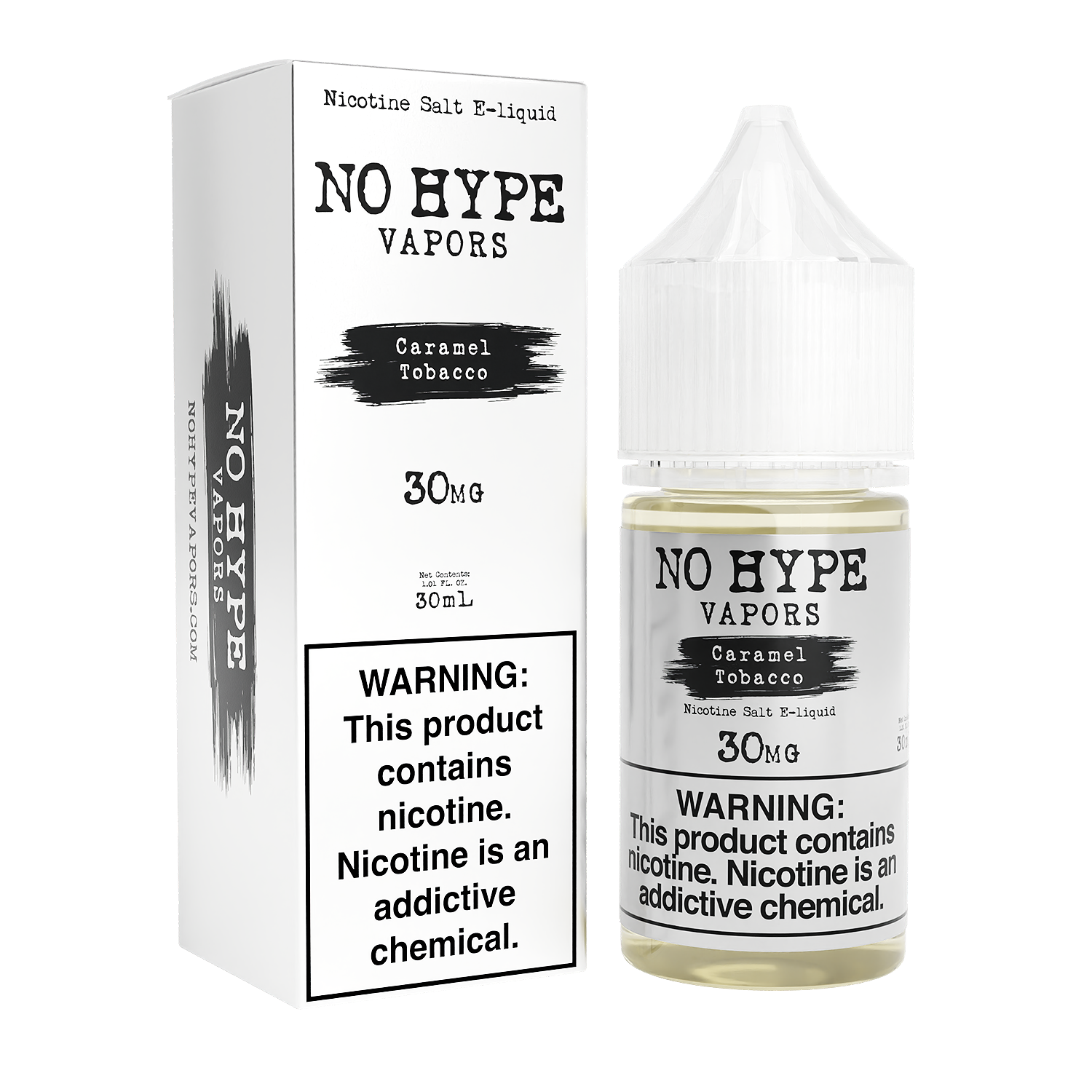 Caramel Tobacco by No Hype E-Liquid 30mL Salt Nic with Packaging