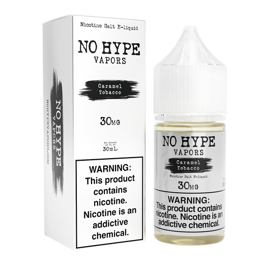 Caramel Tobacco by No Hype E-Liquid 30mL Salt Nic with Packaging