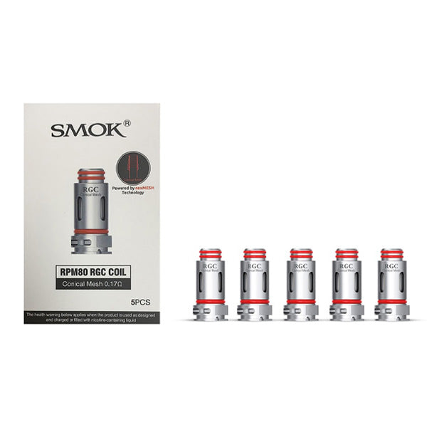 SMOK RGC Conical Mesh Coils 0.17 5-Pack with packaging