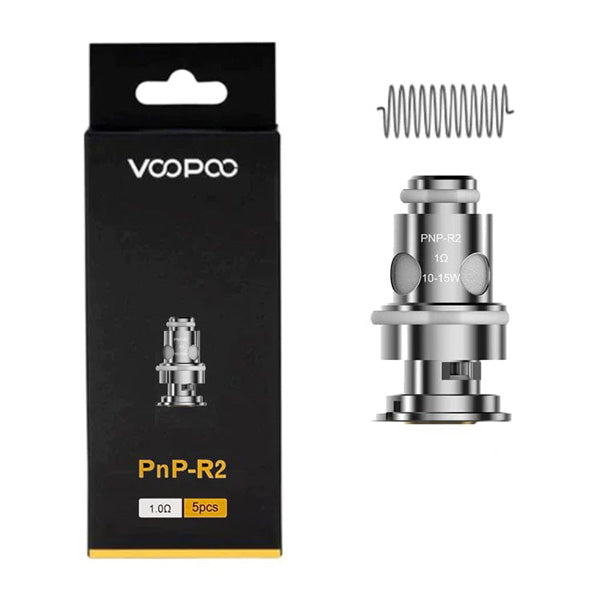 VooPoo PnP Coils | 5-Pack R2 1.0ohm with packaging