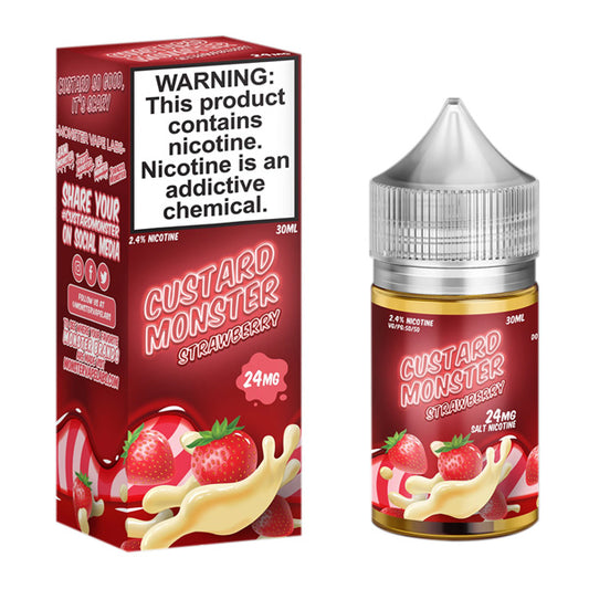 Strawberry by Custard Monster Salts 30mL with Packaging