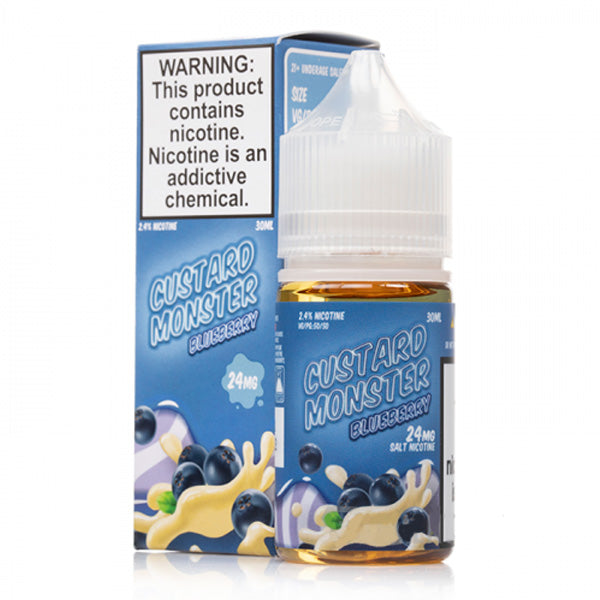 Blueberry by Custard Monster Salts 30mL with Packaging