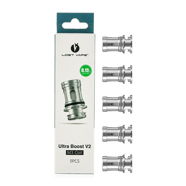 Lost Vape Ultra Boost Coils M3 0.15ohm 5-Pack with packaging