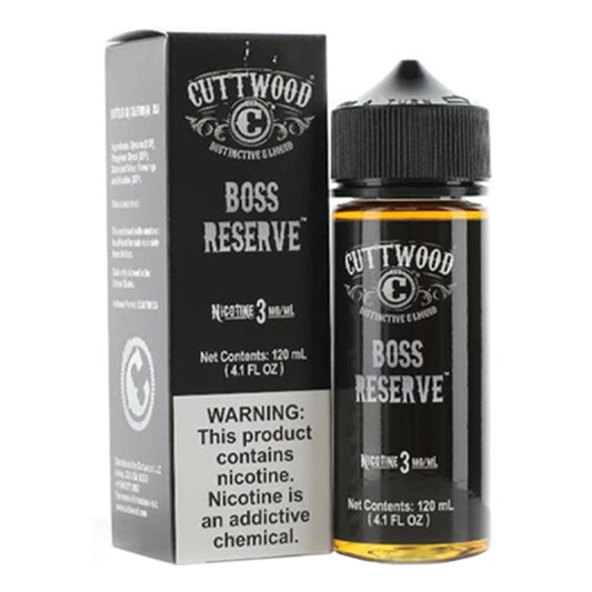 Boss Reserve by Cuttwood E-Liquid 120mL with Packaging