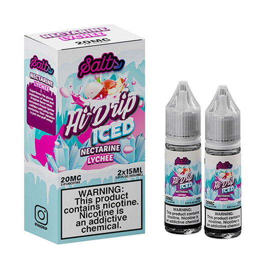 Nectarine Lychee Iced by Hi-Drip Salts Series 2x15ml with Packaging