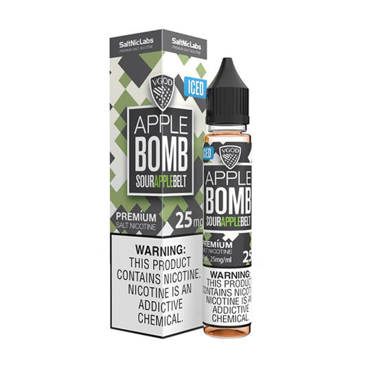 Iced Apple Bomb by VGOD SALTNIC Series Salt Nicotine 30mL with Packaging