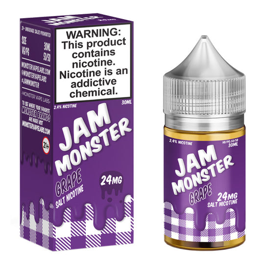 Grape by Jam Monster Salts 30mL with Packaging