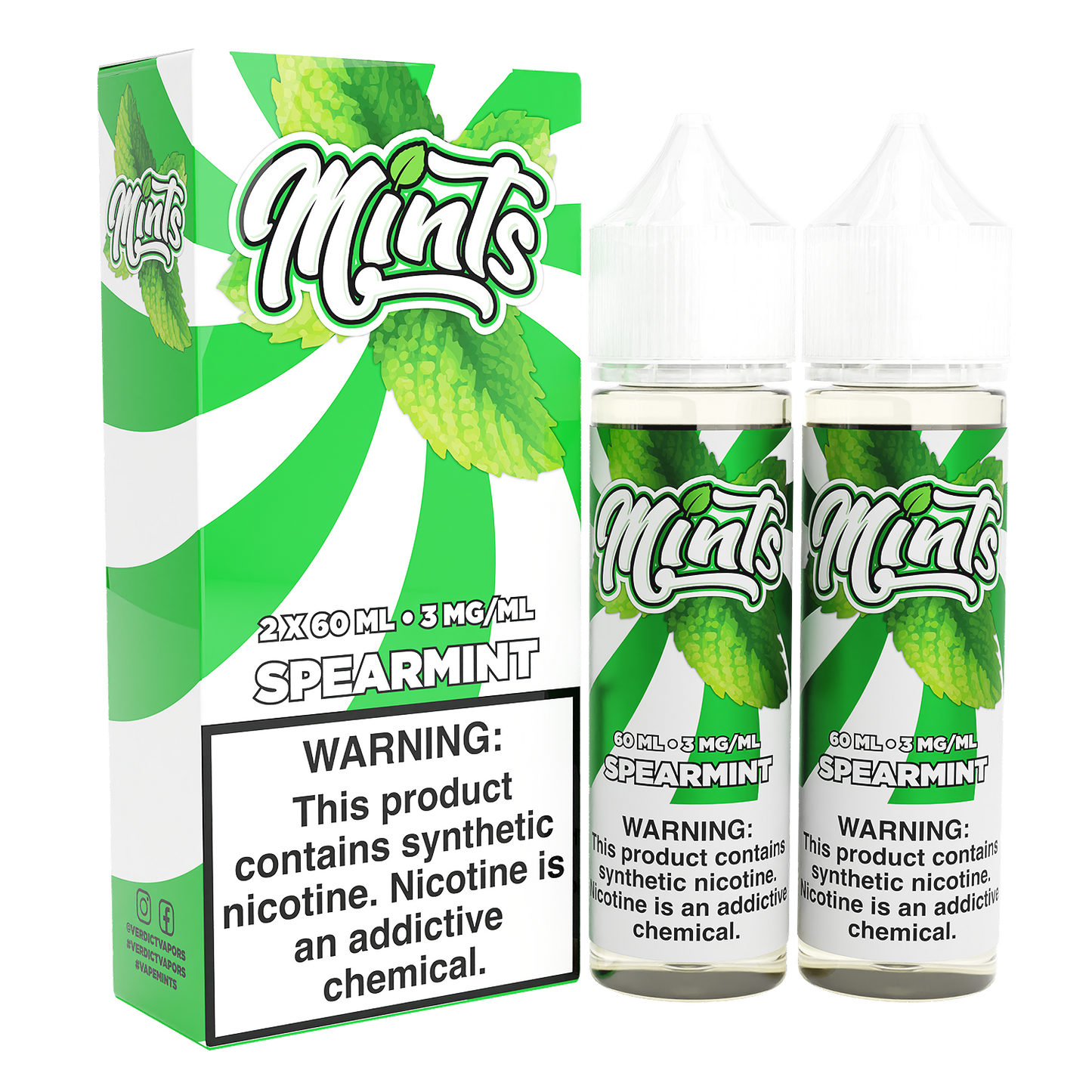 Spearmint by Mints Series 2x 60mL with Packaging