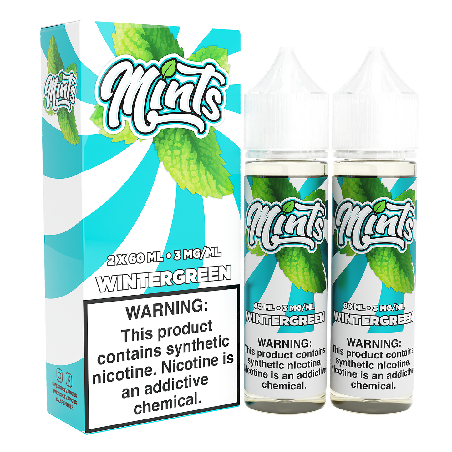 Wintergreen by Mints Series 2x 60mL with Packaging