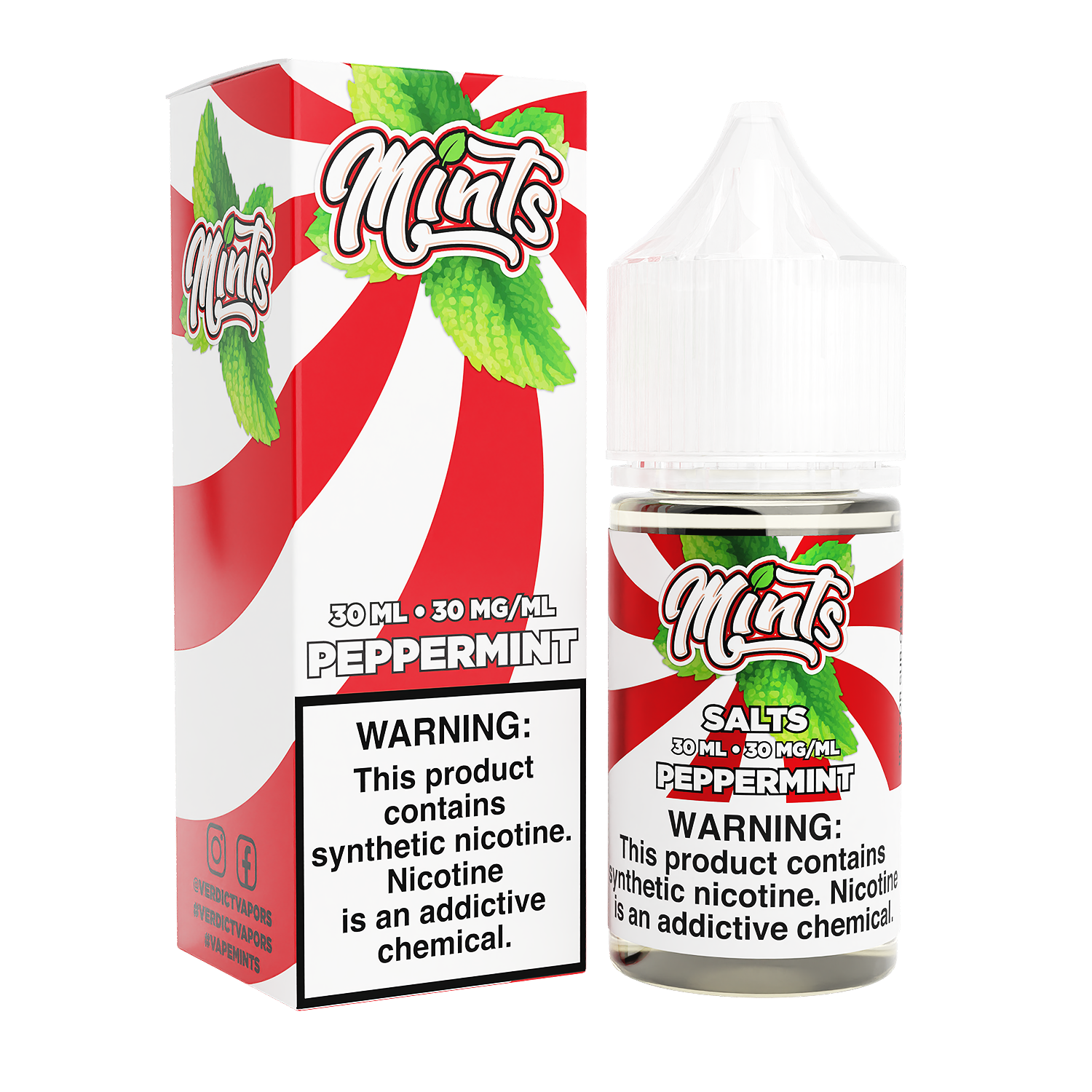 Peppermint by Mints Salt Series 30mL with Packaging