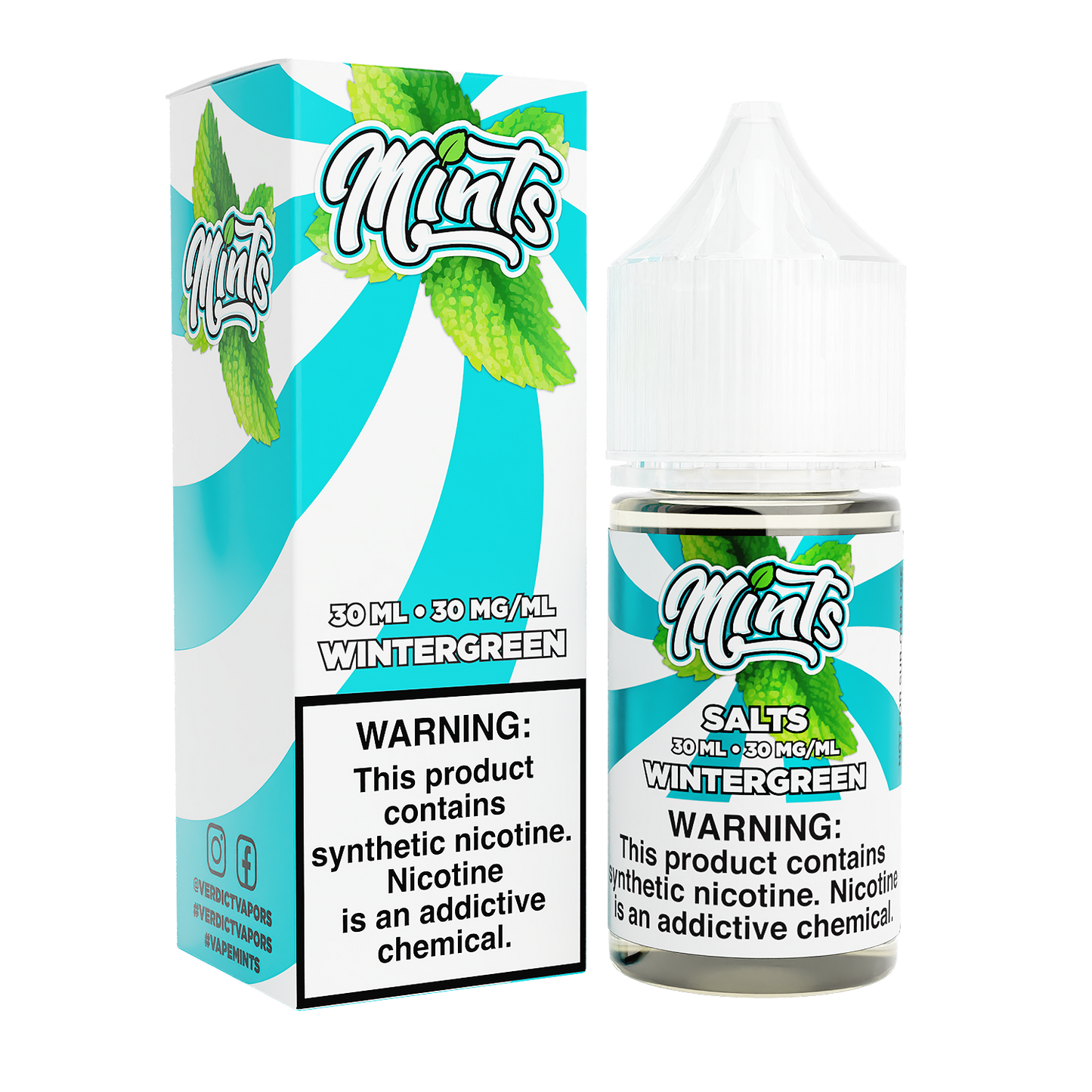 Wintergreen by Mints Salt Series 30mL with Packaging