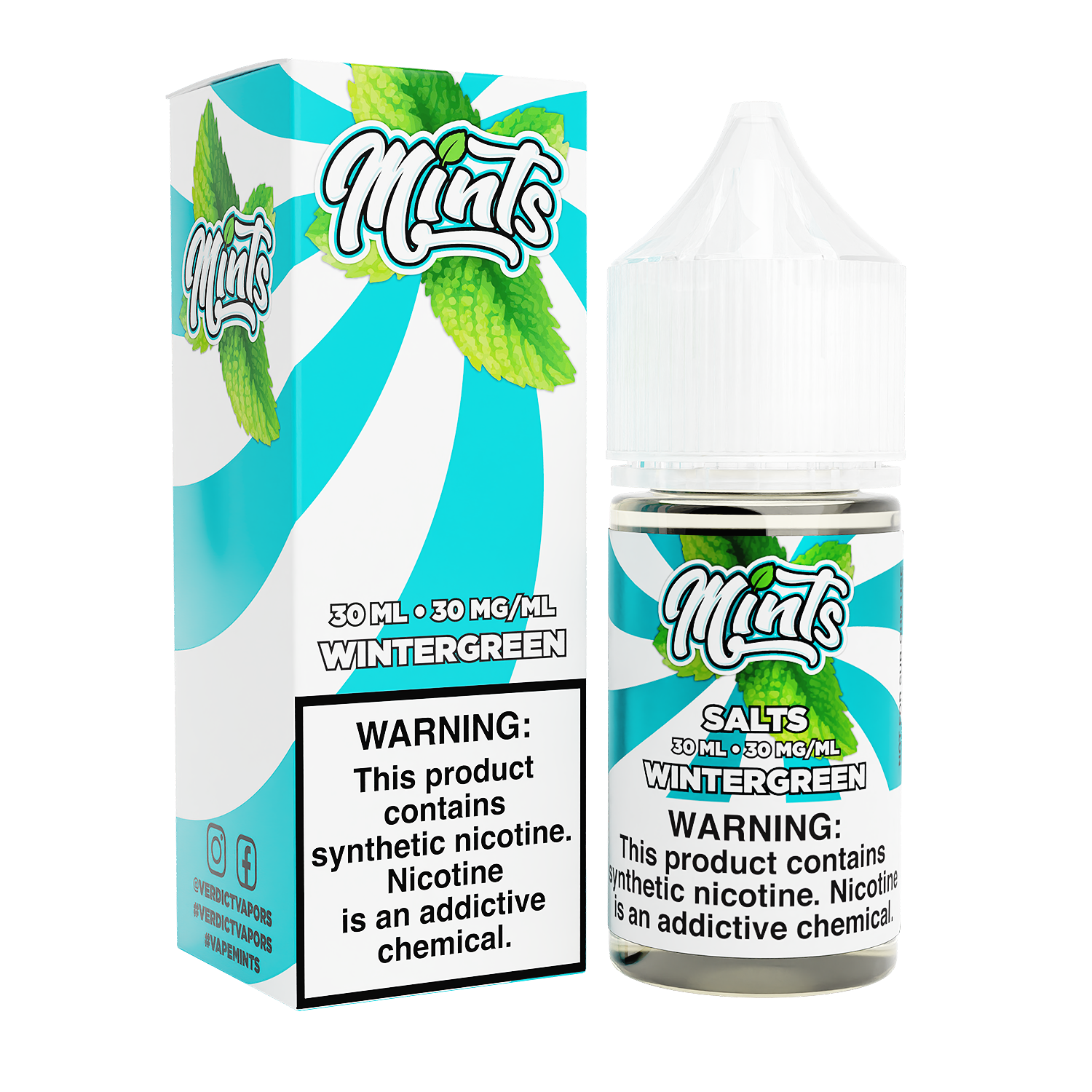 Wintergreen by Mints Salt Series 30mL with Packaging