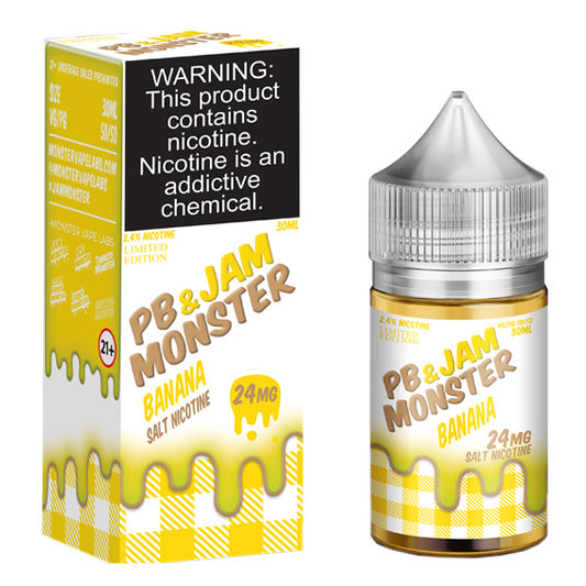 PB&J Banana by Jam Monster Salts 30mL with Packaging
