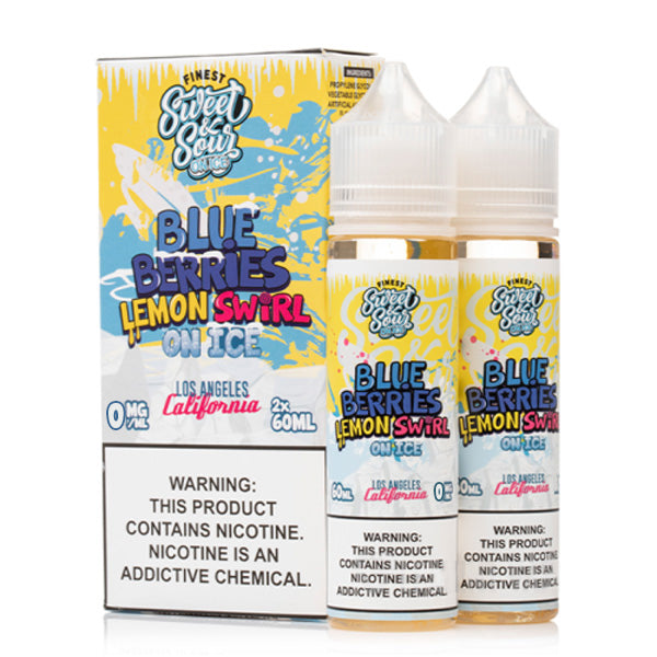 Blue Berries Lemon Swirl On Ice by Finest Sweet & Sour Series 2x60mL with Packaging
