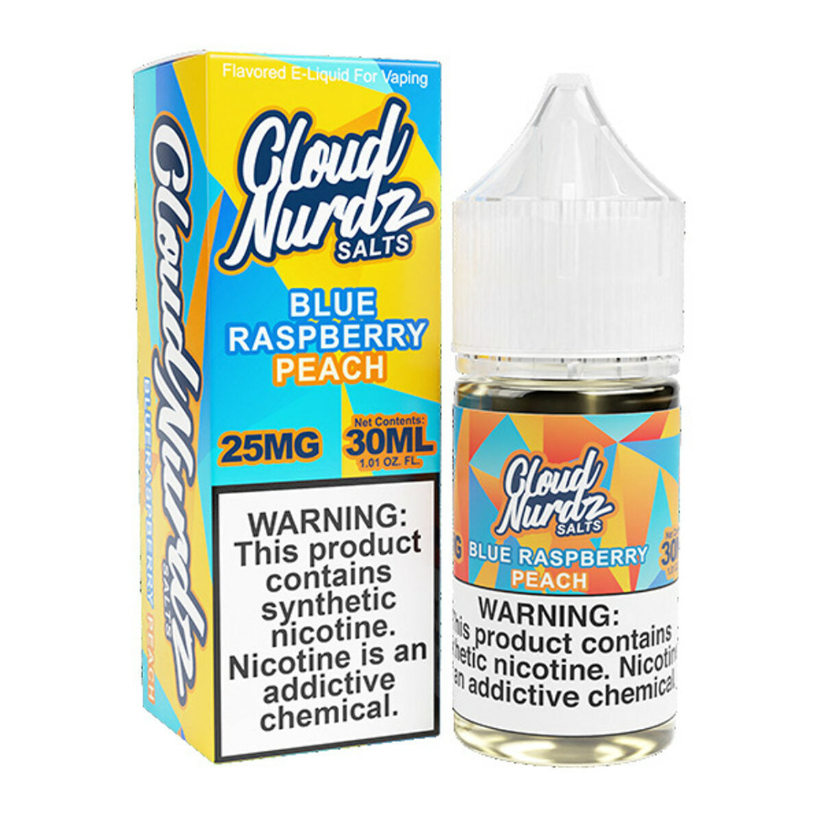 Peach Blue Raspberry by Cloud Nurdz Salts Series 30mL with Packaging