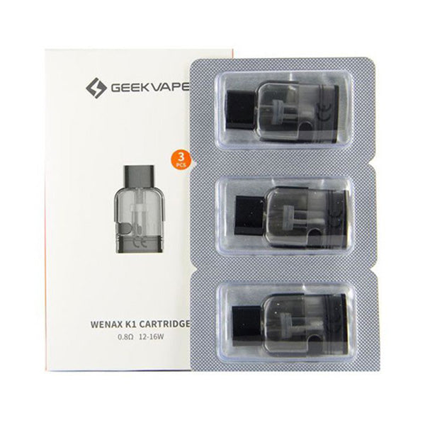 Geekvape Wenax K1 Replacement Pods 4-Pack 0.8ohm with packaging