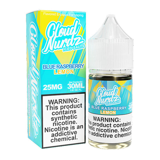 Iced Blue Raspberry Lemon by Cloud Nurdz Salts Series 30mL with Packaging