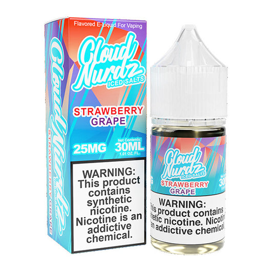 Iced Grape Strawberry by Cloud Nurdz Salts Series 30mL with Packaging