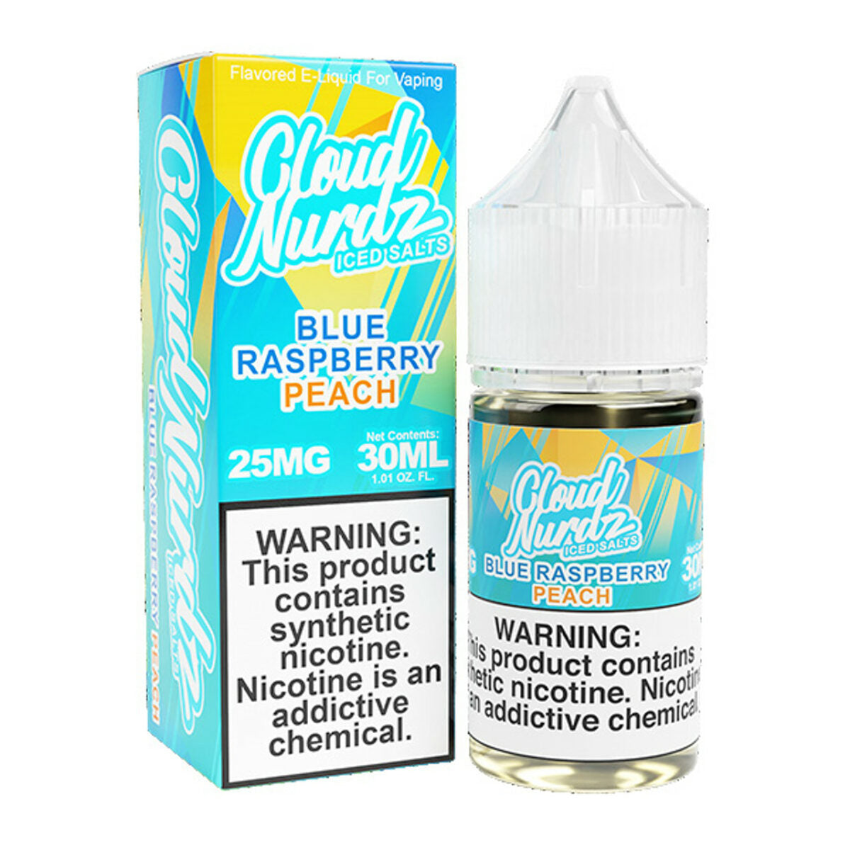 Iced Peach Blue Raz by Cloud Nurdz Salts Series 30mL with Packaging
