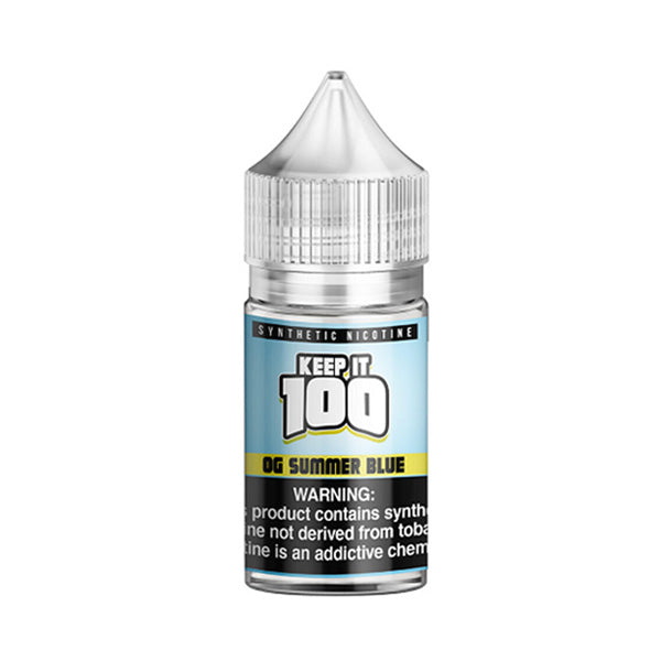 Summer Blue by Keep It 100 Tobacco-Free Nicotine Salt Series 30mL Bottle