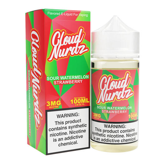 Sour Watermelon Strawberry by Cloud Nurdz Series 100mL with Packaging